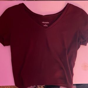 maroon v neck tank top